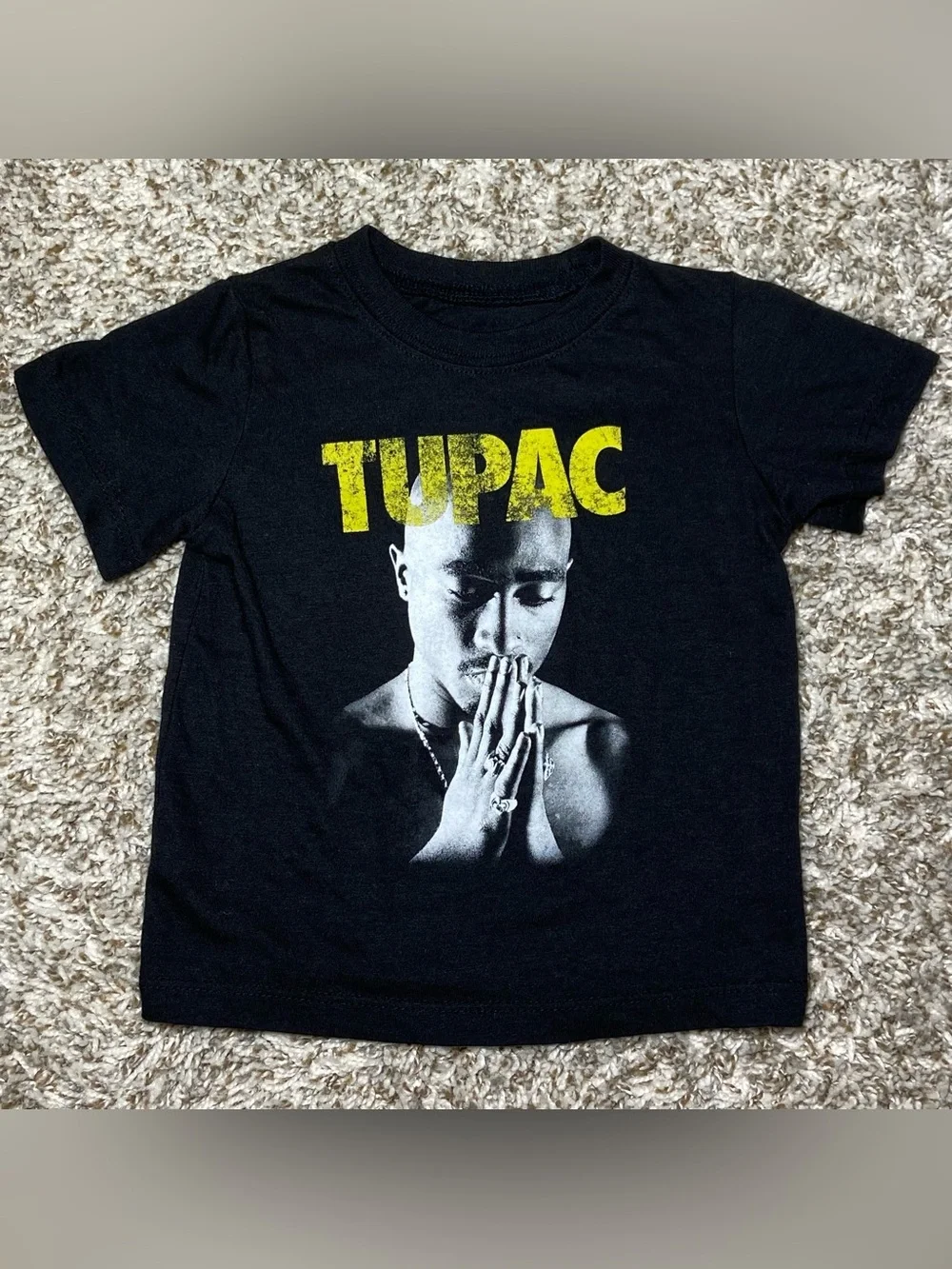TUPAC 2PAC Toddler 2T Baby Black T-Shirt Tee Westside Hip Hop Rapper